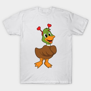 Duck with Heart Headband T-Shirt